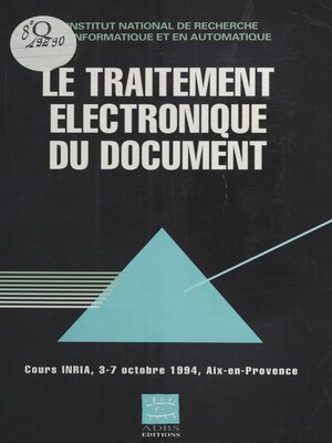 cover image of Le Traitement électronique du document